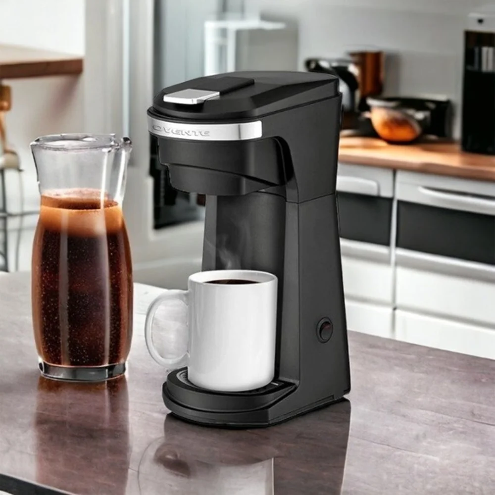 Ovente 2-in-1 Compact Coffee Maker 14oz K-Cup Ground Coffee Fast Brew NIB